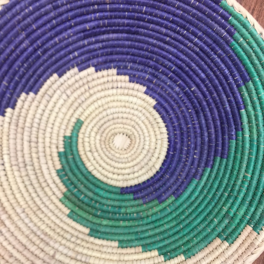 Southwest style boho coil/woven basket